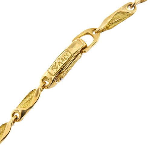 Collier Collier feuille or jaune 58 Facettes 34514