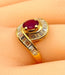 Bague 53 Bague or jaune, rubis et 38 diamants baguettes 58 Facettes AB419