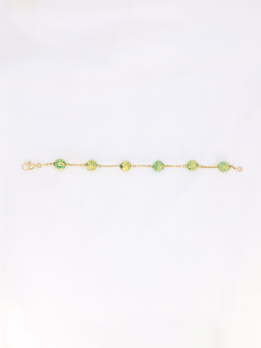 Collier Bracelet chaine or jaune perles de Murano 58 Facettes 1CA0000004/1