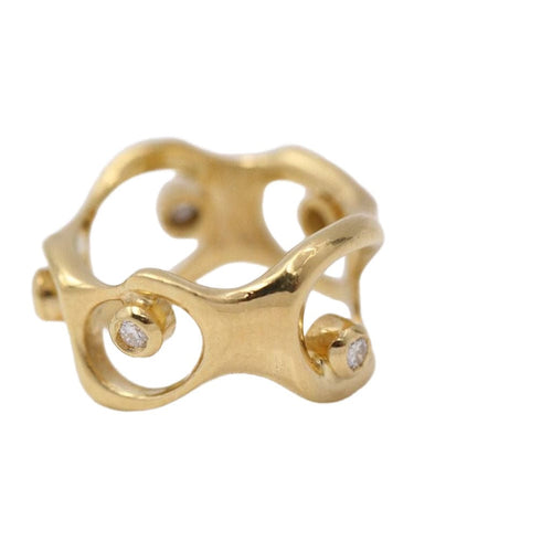 Bague 49 Bague DALI en or jaune et diamants 58 Facettes D364102JC