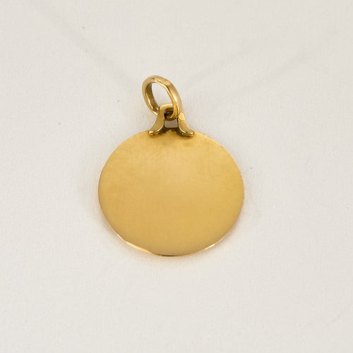 Pendentif Petite médaille Cancer en or jaune 58 Facettes COG04274