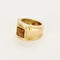 Bague 52 Bague bandeau en or jaune et citrine 58 Facettes VAN0701