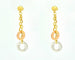 Boucles d'oreilles Orecchini tre ori 58 Facettes 10451