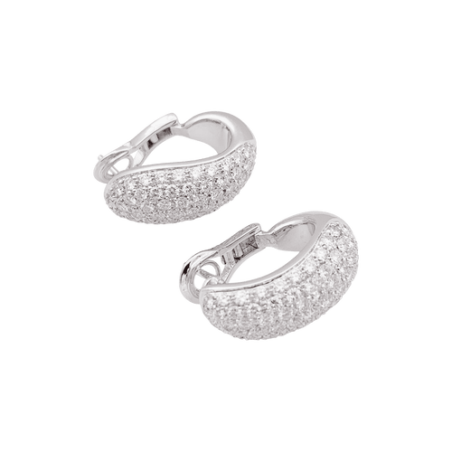 Boucles d'oreilles Boucles d'oreilles Chaumet, "Hommage à Venise", or blanc, diamants. 58 Facettes 34404
