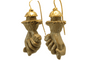 Boucles d'oreilles Boucles d'oreilles antiques en or sculpté de lave 58 Facettes