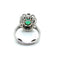 Bague 60 Bague Marguerite Emeraude, Diamants, Or Blanc, Platine 58 Facettes