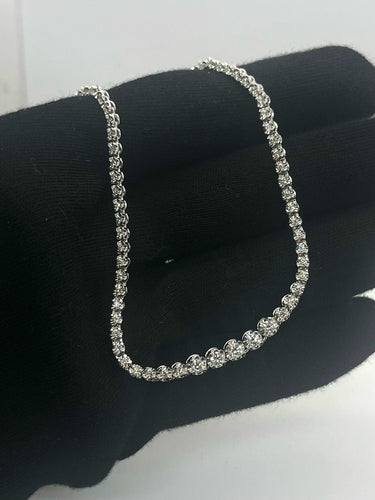 Collier Collier Rivière or blanc et diamants 2,6 ct 58 Facettes 00056401