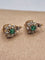 Boucles d'oreilles Boucles d'oreilles anciennes en or rose avec grappe d'émeraude, début 1900 58 Facettes