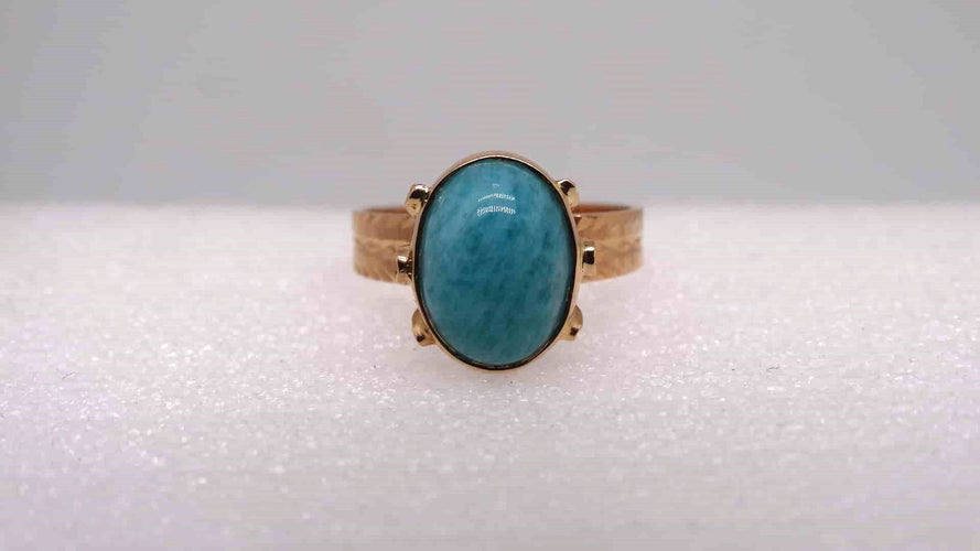 Bague 55 Bague or et pierre 58 Facettes 9835