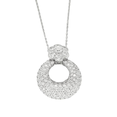 Collier Collier Or blanc & Diamants 58 Facettes