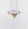 Bague 48.5 Bague solitaire or blanc et diamant Fancy Light Yellow, certificat AIG 58 Facettes A05697