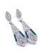 Boucles d'oreilles Boucles d'oreilles en or blanc avec diamants et émail vert 58 Facettes