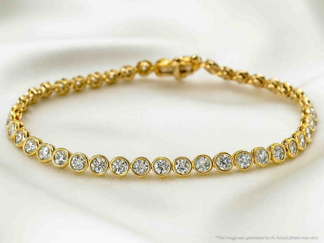Bracelet Bracelet en or jaune serti de diamants 58 Facettes 2172