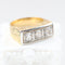 Bague vintage en or jaune, platine et diamants taille ancienne