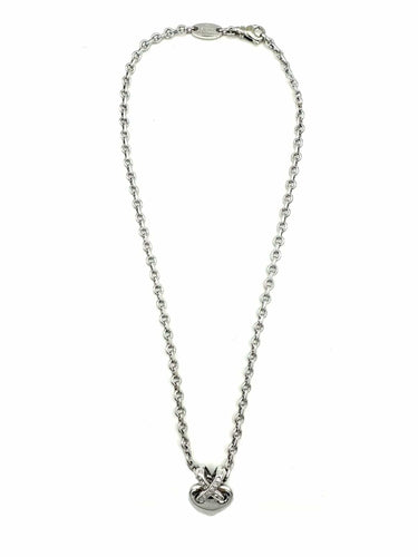 Collier CHAUMET. Collection "Liens", collier or blanc 18K et diamants 58 Facettes