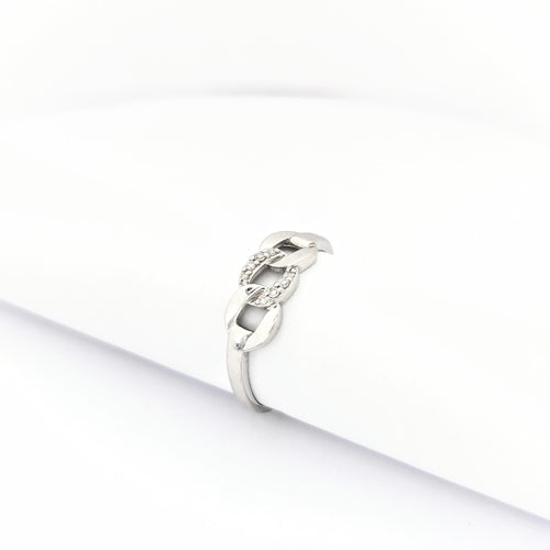 Bague 48 Bague en or blanc et diamants 58 Facettes 30085