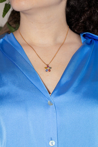 Collier Collier Or jaune Saphir, Rubis 58 Facettes 4421486RV