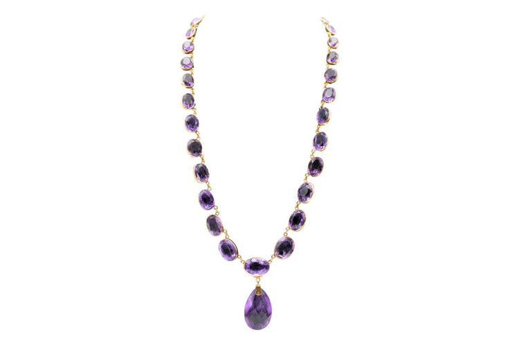 Collier Collier ancien Rivière en or et améthystes, première moitié du XXe siècle 58 Facettes 11487