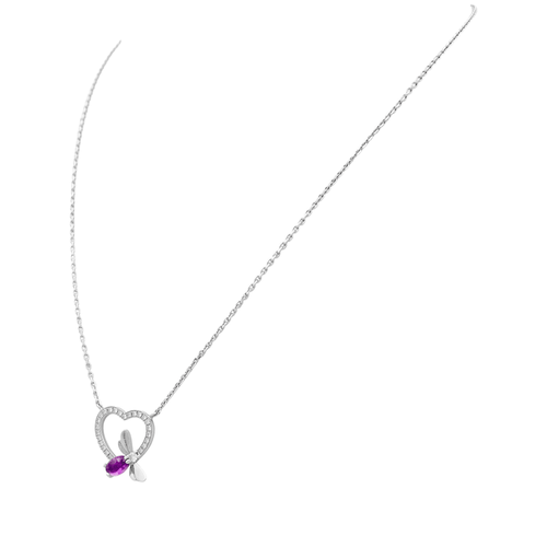 Collier Collier Chaumet, « Attrape-moi si tu m'aimes », or blanc, améthyste, diamants. 58 Facettes 34987