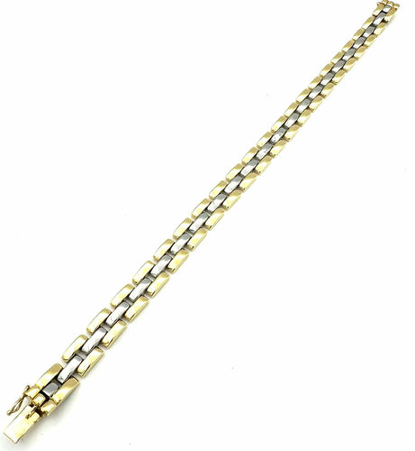 Bracelet CARTIER. Collection "Panthère", bracelet or jaune et acier (full set) 58 Facettes