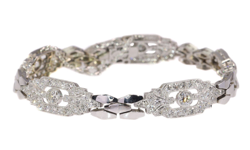 Bracelet Glamour Vintage : Un hommage diamantaire aux années 50 58 Facettes 20302-0012
