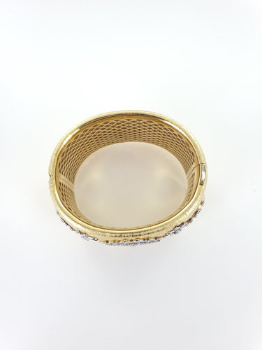 Bracelet Bracelet Manchette or jaune et diamants 58 Facettes