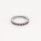 Bague 53 Alliance américaine en or blanc et rubis 58 Facettes CAN1473X2