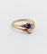 Bague 56 Bague toi et moi or rose, pierre bleue et perles (circa 1900) 58 Facettes A06251