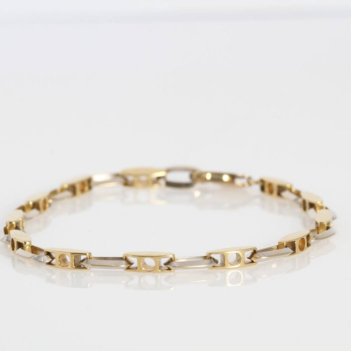 bracelet alterné en or bicolore