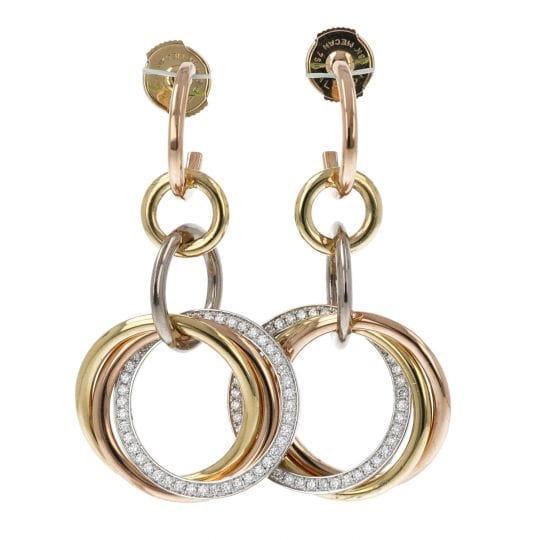 Boucles d'oreilles Cartier Boucles D'Oreilles Cartier 'Trinity Drop' 58 Facettes 4267