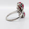 Bague 52 Bague Art Déco Platine et 6,70 carats cabochon rubis et diamant triangle (1950) 58 Facettes A05019