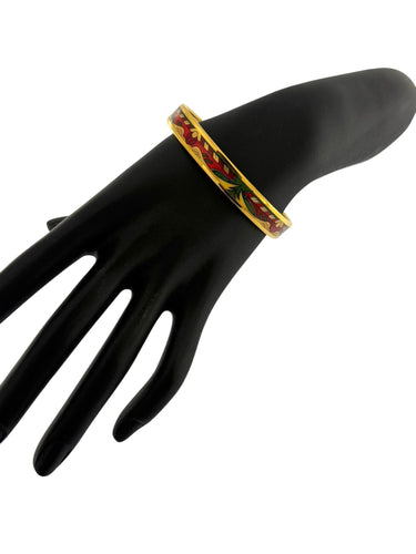 Bracelet Hermes Bracelet plaqué or avec émail 58 Facettes