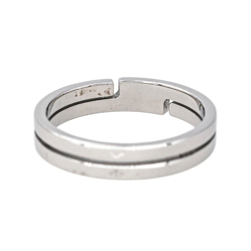 Bague 52 Dinh Van Bague Alliance Seventies Or blanc 58 Facettes 4424864CN