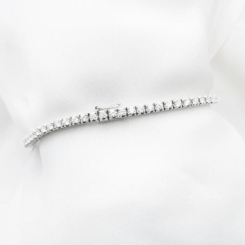 Bracelet Bracelet de tennis en or blanc 2,96 ct 58 Facettes 17536