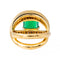Bague 54.5 Bague Or jaune Emeraude, Diamant 58 Facettes 3440736CN