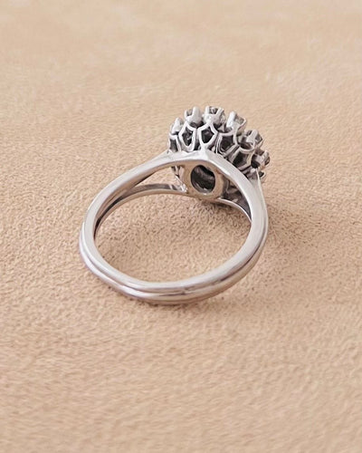 Bague 52 Bague Pompadour en platine et diamants 58 Facettes