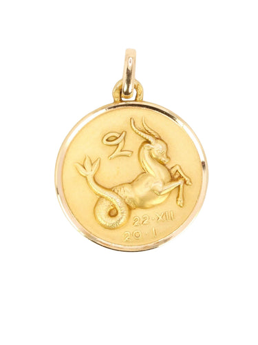 Pendentif Pendentif vintage signe du zodiaque Capricorne or jaune 58 Facettes 1099.22