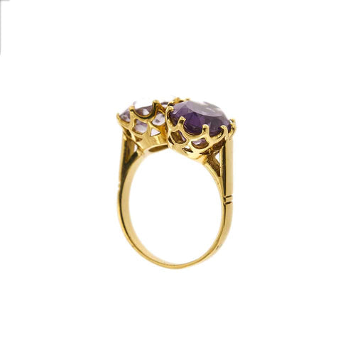 Bague 62 Bague Toi & Moi améthystes 58 Facettes 30179