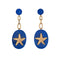 Boucles d'oreilles Boucles d'oreilles étoile en or jaune et lapis-lazuli 58 Facettes G14129