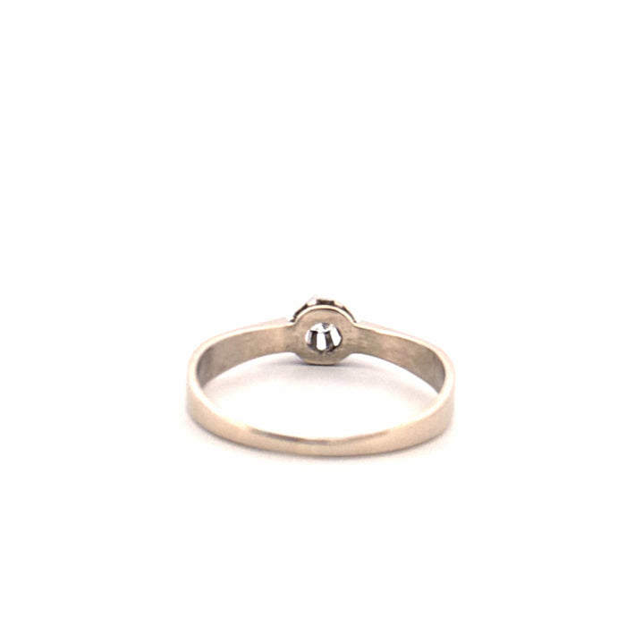 Bague 57 Solitaire Or Blanc 14k & Diamant 58 Facettes 17-GS34285-3