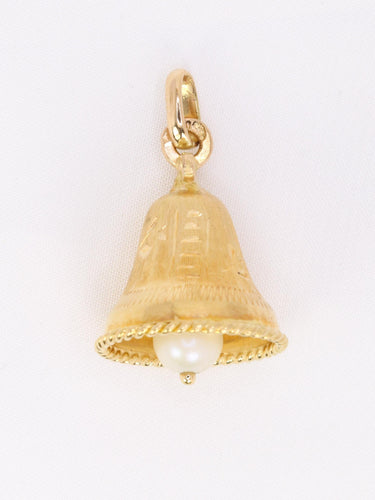 Pendentif Pendentif charms vintage cloche or jaune perle 58 Facettes 1099.7