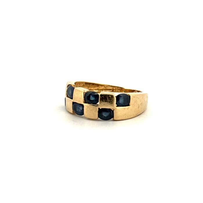 Bague 52 Bague Or jaune & Saphirs 58 Facettes 59-GS36184-3