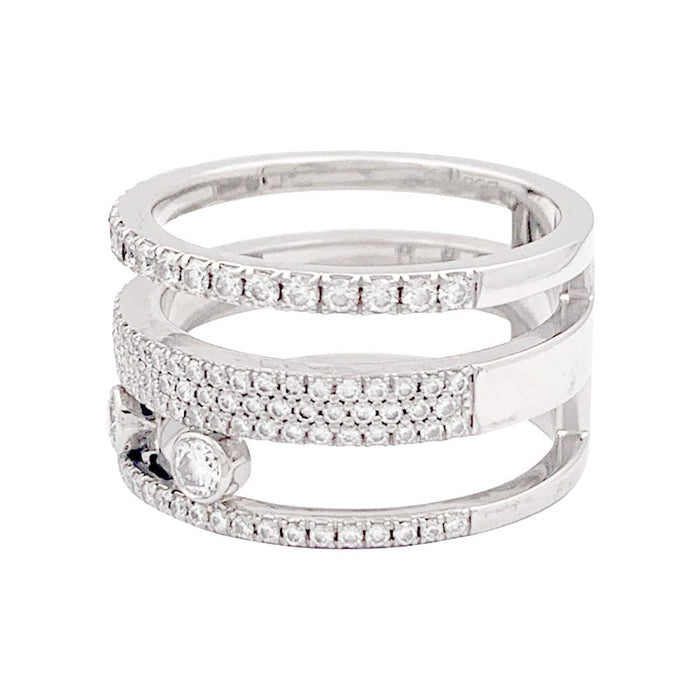 Bague 54 Bague Messika "Move Romane" or blanc, diamants. 58 Facettes 33813