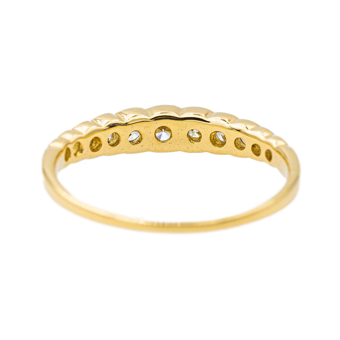 Bague Demi alliance Or jaune Diamant