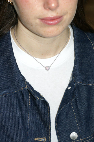 Collier Dior - Collier Happy Birth cœur opale et diamants en or blanc 18k 58 Facettes