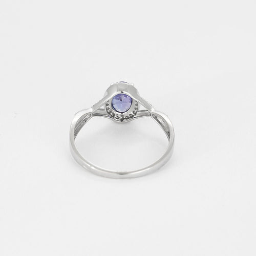 Bague 56 Bague en Or jaune, tanzanite et diamants 58 Facettes VEN0021