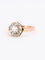 Bague 58 Bague marguerite or rose diamants taille rose 0.7 carat 58 Facettes 1090.4