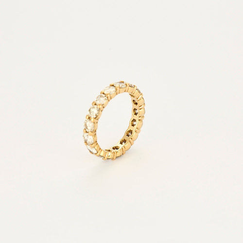 Alliance américaine or jaune et diamants