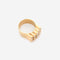 Bague 58 Bague tubulaire en or jaune sertie de diamants taille brillant 58 Facettes 22823
