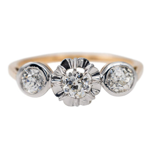 Bague 54 Bague Trilogie Or jaune Diamant 58 Facettes 2746542CN